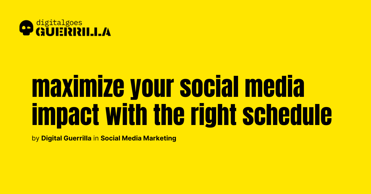 How to develop a social media posting schedule that works?