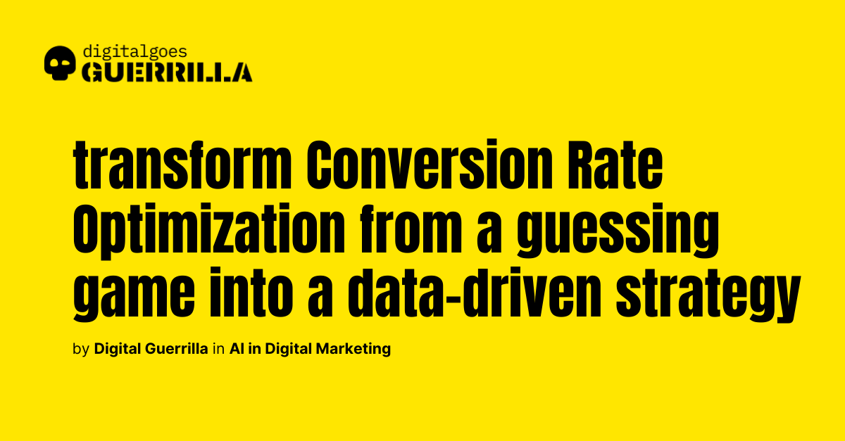 How to use AI in Conversion Rate Optimization?